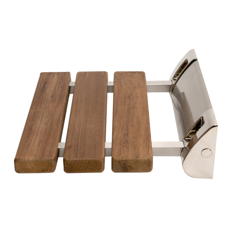 Alfi Brand Folding Teak Wood Shower Seat Shower Chair & Reviews Wayfair